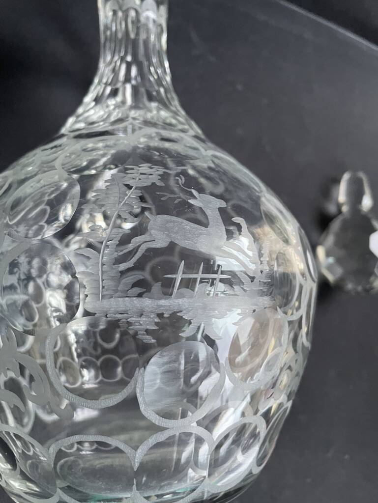 Ewer carafe – Blown and cut crystal