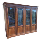 4-door bookcase in solid walnut circa 1880