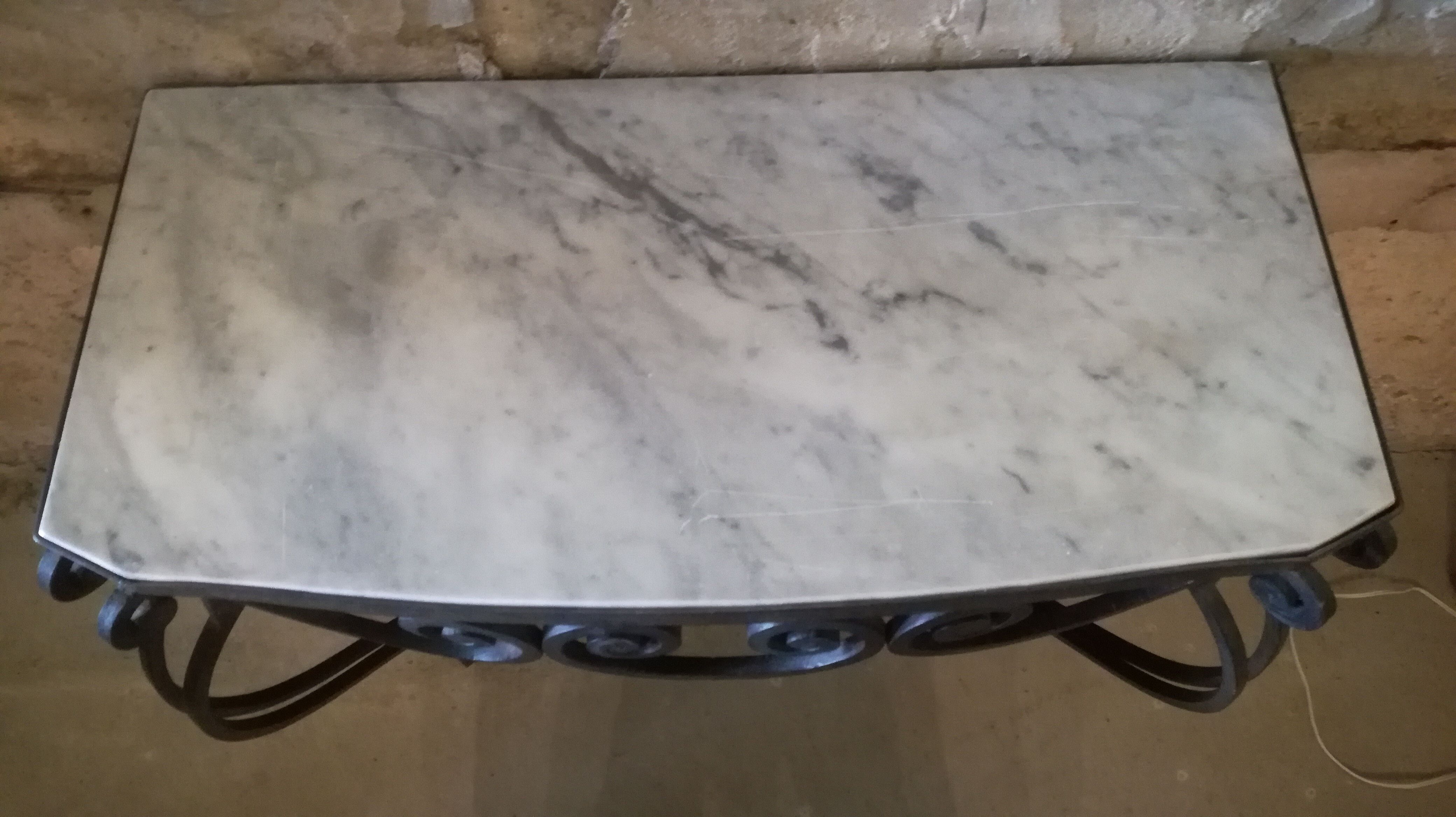 1950s wrought iron console