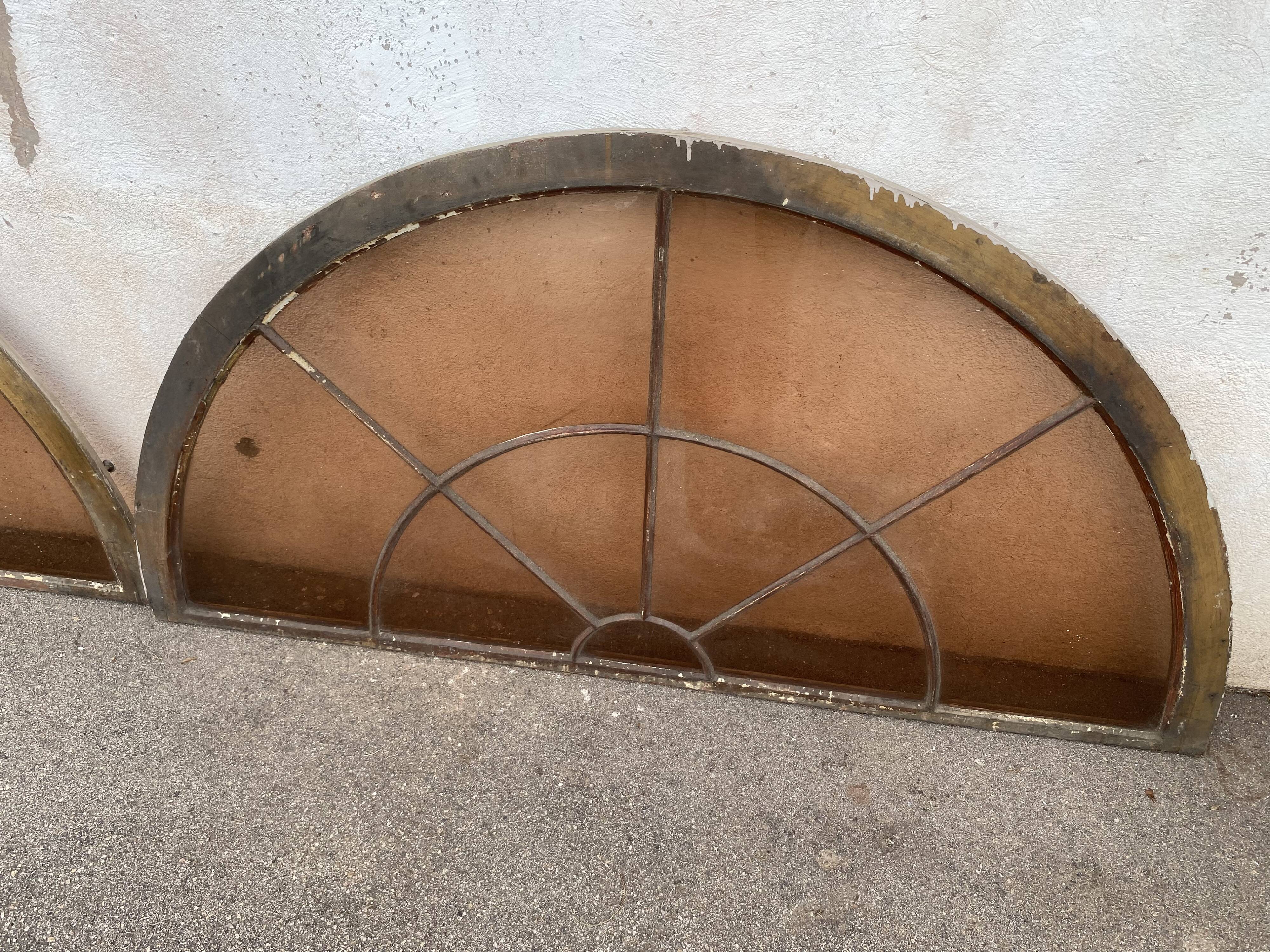 Half-moon window pair