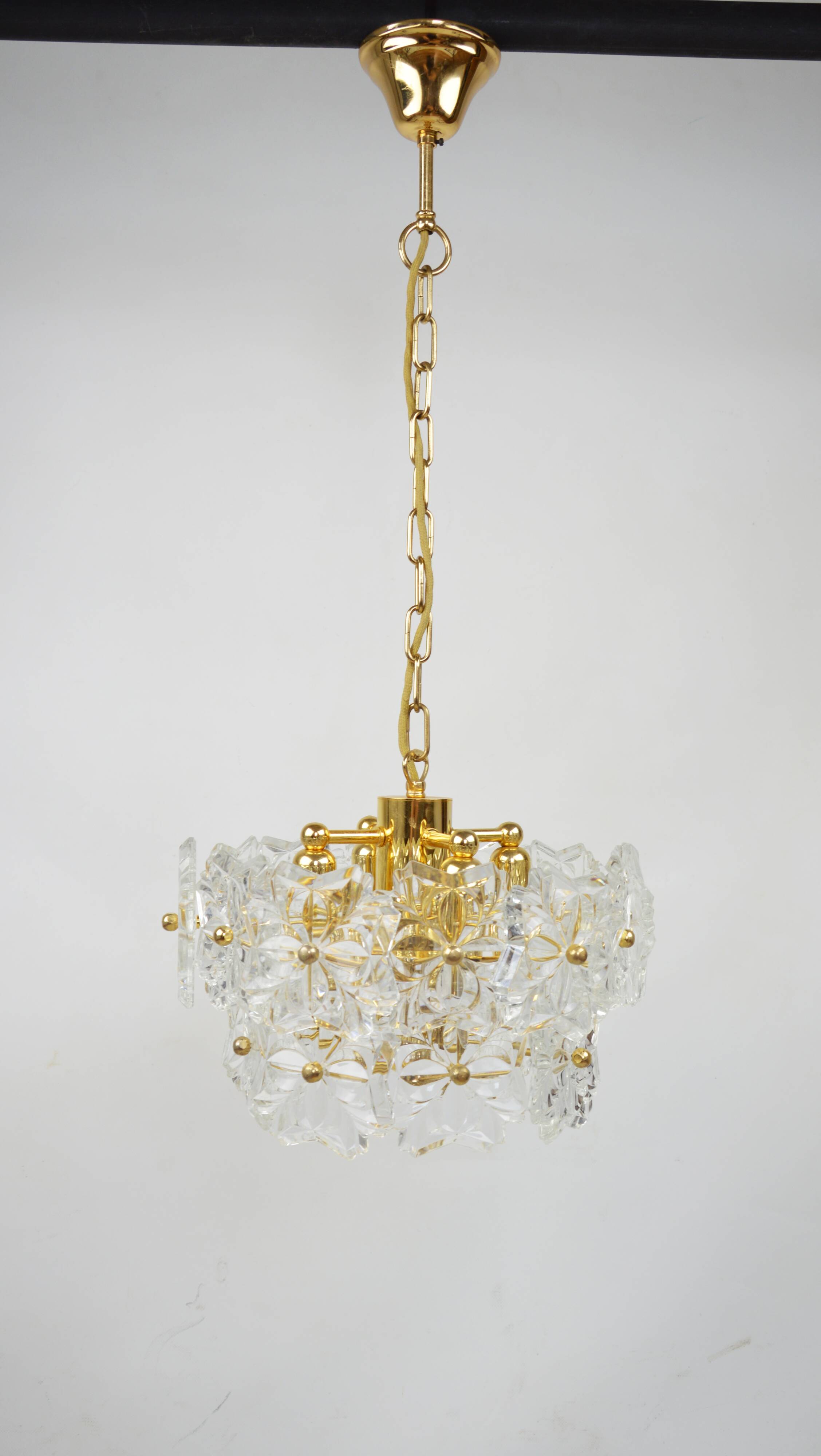 Lustre en cristal Kinkeldey, années 1970