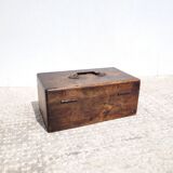 Old wooden box with locker