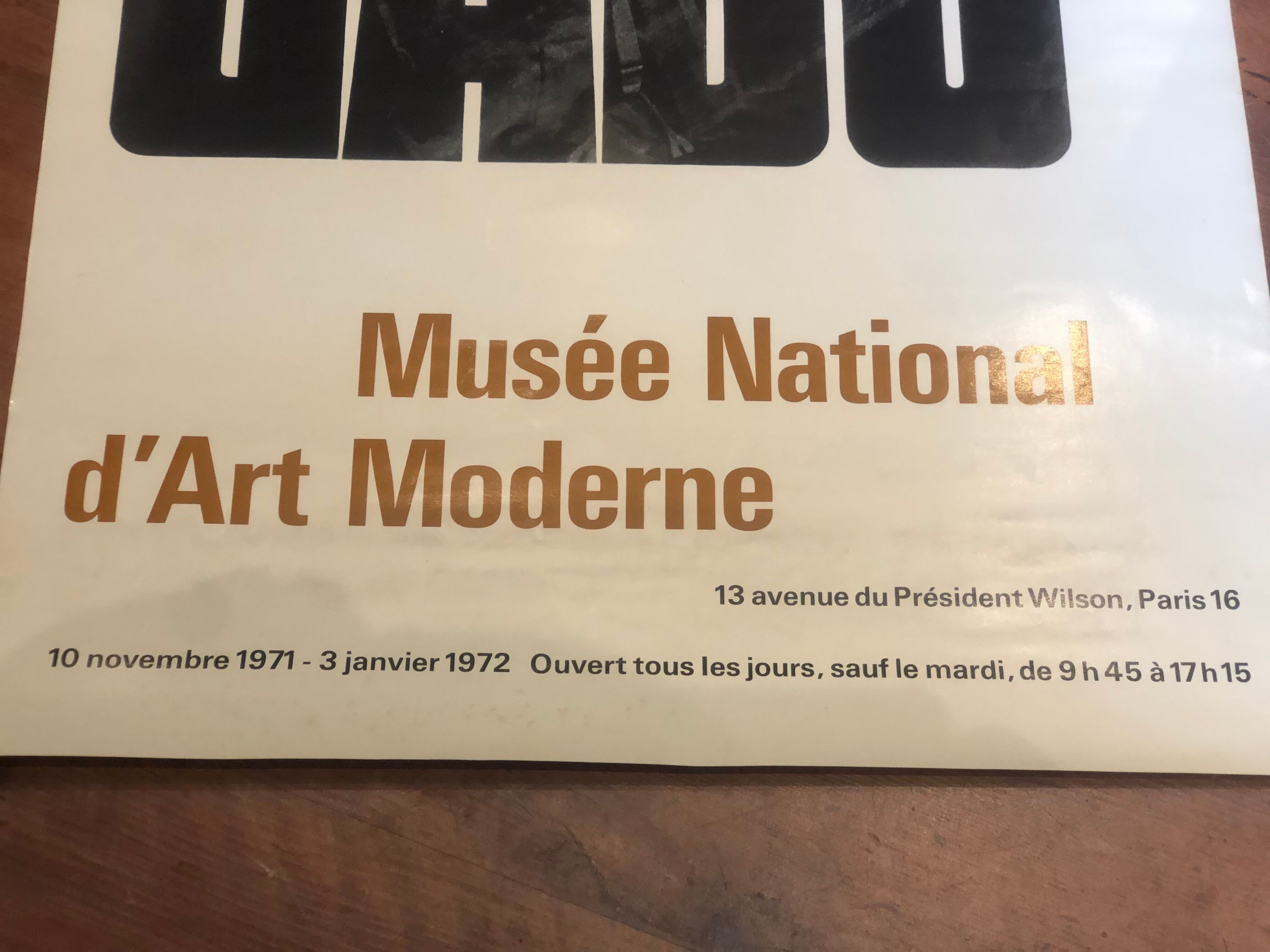 Original POSTER NAUM GABO National Museum of Modern Art in Paris 1971 / 1972 in TBE