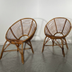 Paire de fauteuils en rotin