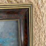 Peinture sur toile bouquet de fleurs dans un vase.