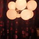 Lampadaire spoutnik à 9 feux chrome et opaline  space age année 70