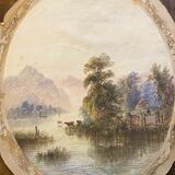 Watercolor paintings "Lucustrene Landscape" Edwin Earp (1851-1945)
