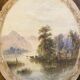 Watercolor paintings "Lucustrene Landscape" Edwin Earp (1851-1945)