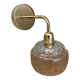Vintage bubbled glass globe wall light