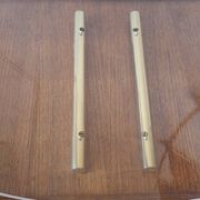 Italian magazine rack in acrylic and solid brass, 1970s