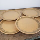 Lot de 8 assiettes plates en grès de Sarreguemines