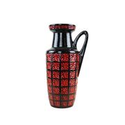 Vase en céramique Fat Lava avec texture en relief, poterie ouest-allemande, années 1970.