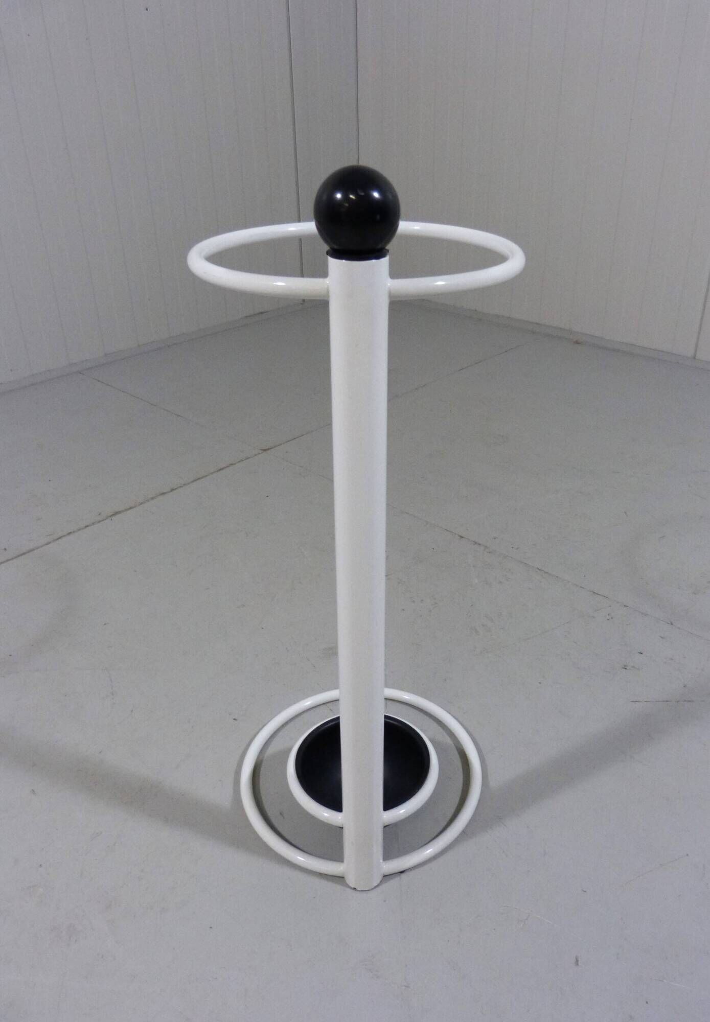 Umbrella stand in white & black by D-TEK 1980’s