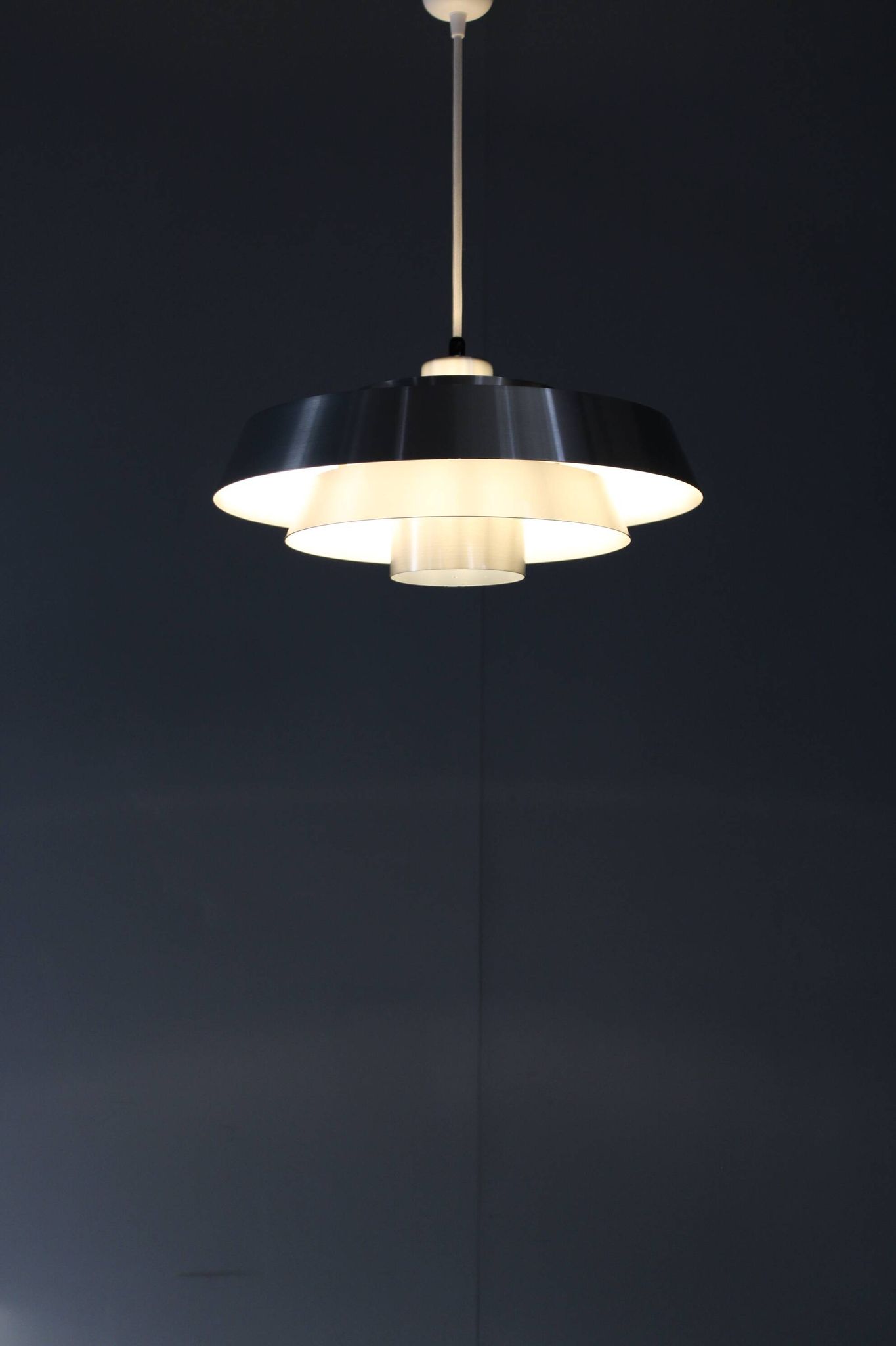 1970s Aluminium Pendant "NOVA " by Jo Hammerborg for Fog & Mørup, Denmark