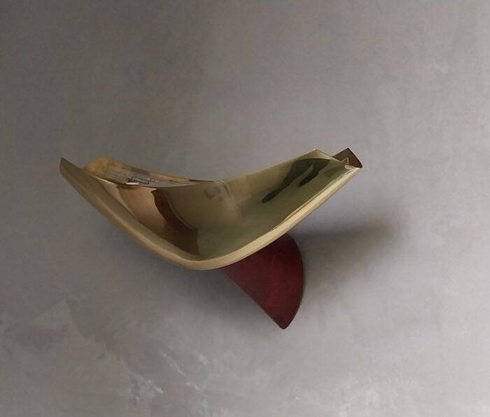 Applique halogène Josep Lluscà pour Arteluce  "Servul" en laiton et bois