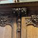 Norman wardrobe in solid oak and carved, nineteenth century