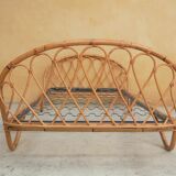 Vintage rattan bed