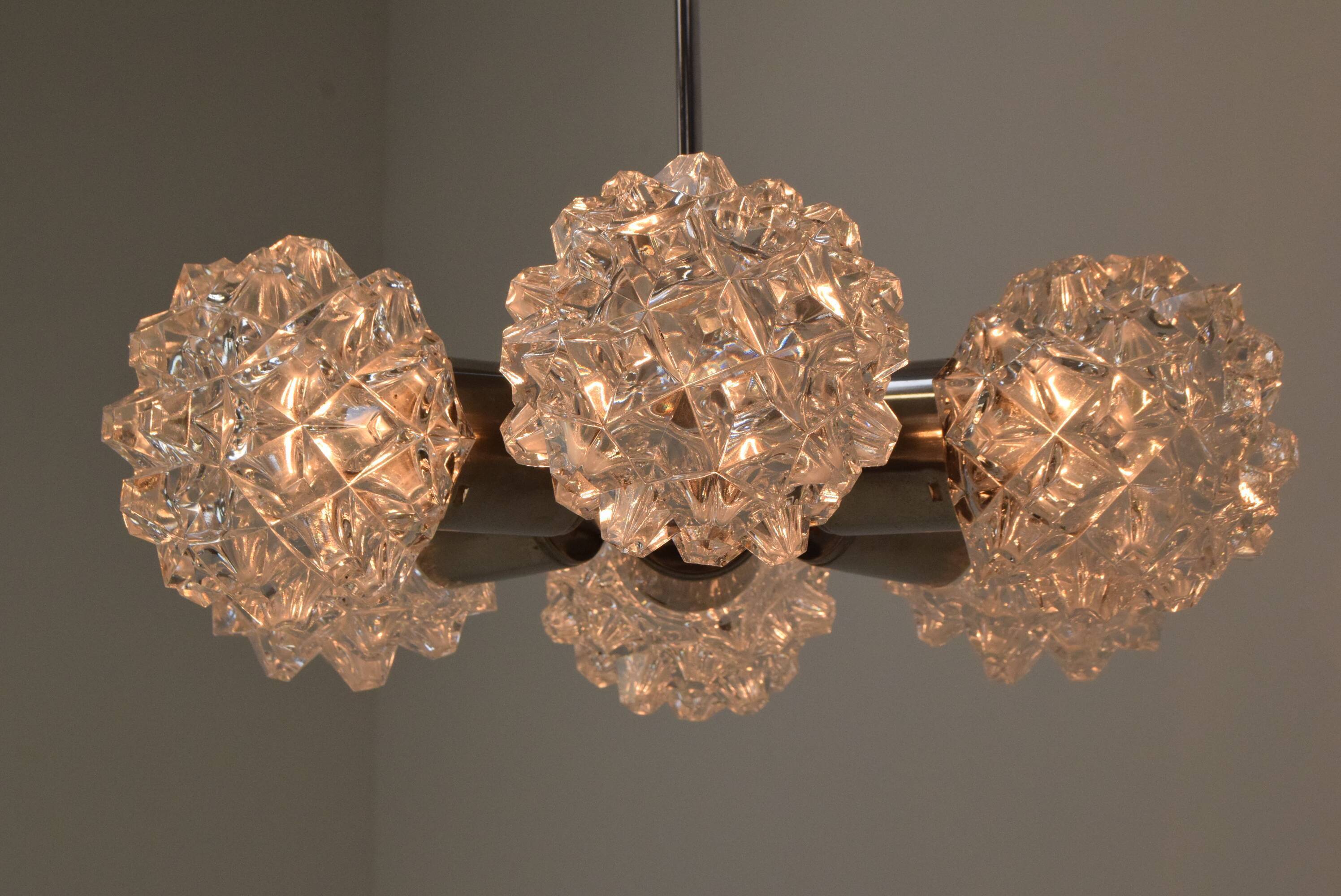 Mid-Century Chandelier Kamenický Šenov, 1960´s