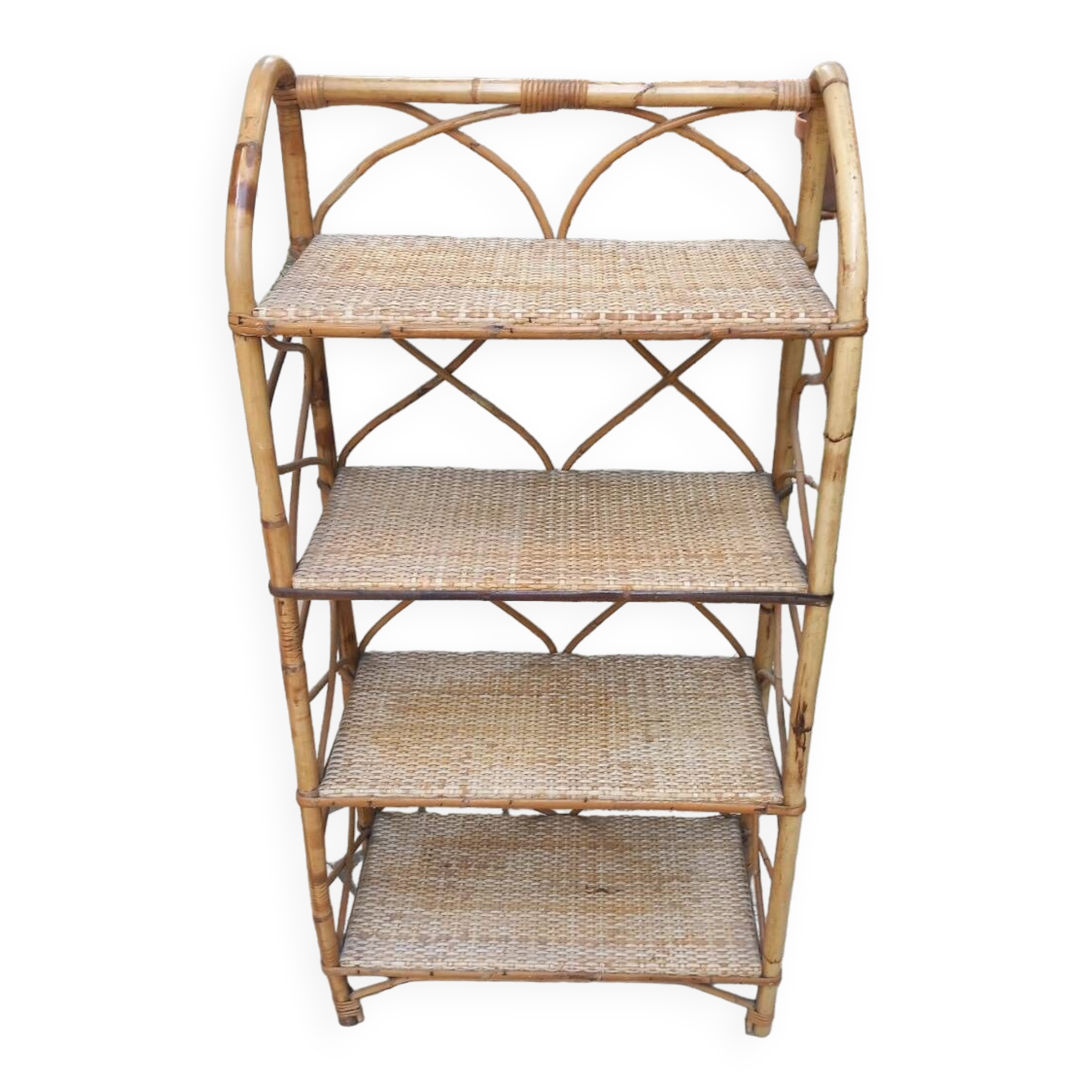 Rattan shelf