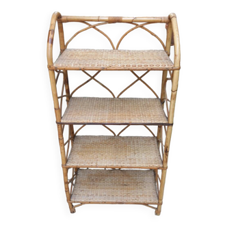 Rattan shelf