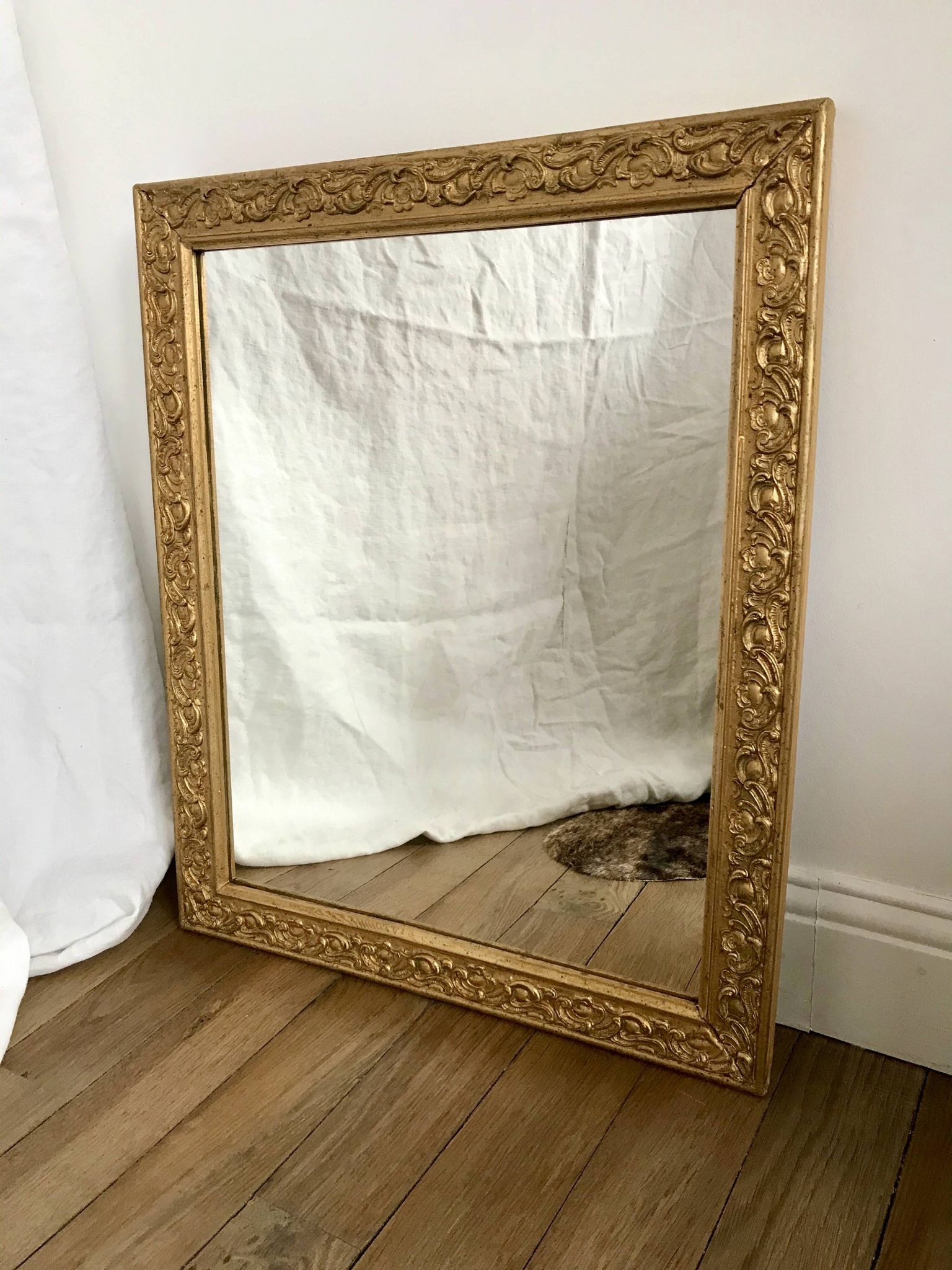 set of 4 mirrors in wood and gilded stucco early 20th century