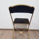 Set of 4 opera theater folding chairs from the 70s two-tone velvet brass