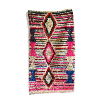 Carpets woven boucherouite hand to the Morocco  102x197cm
