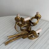 pair of antique metal wall lights