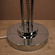 Vintage Italian Space Age floor lamp chrome and glass (70s)