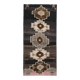 1970s Turkish Hand-Knotted Wool Cotton Brown Runner Rug 149x320