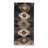 Tapis couloir en laine et coton noué à la main turc des années 1970, 149x320.