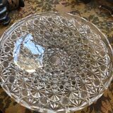 Grand  plat cristal ancien