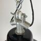 Black Enamel Industrial Factory Pendant Lamp, 1950s
