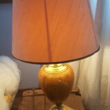 Lamp  dolphin, leather and brass