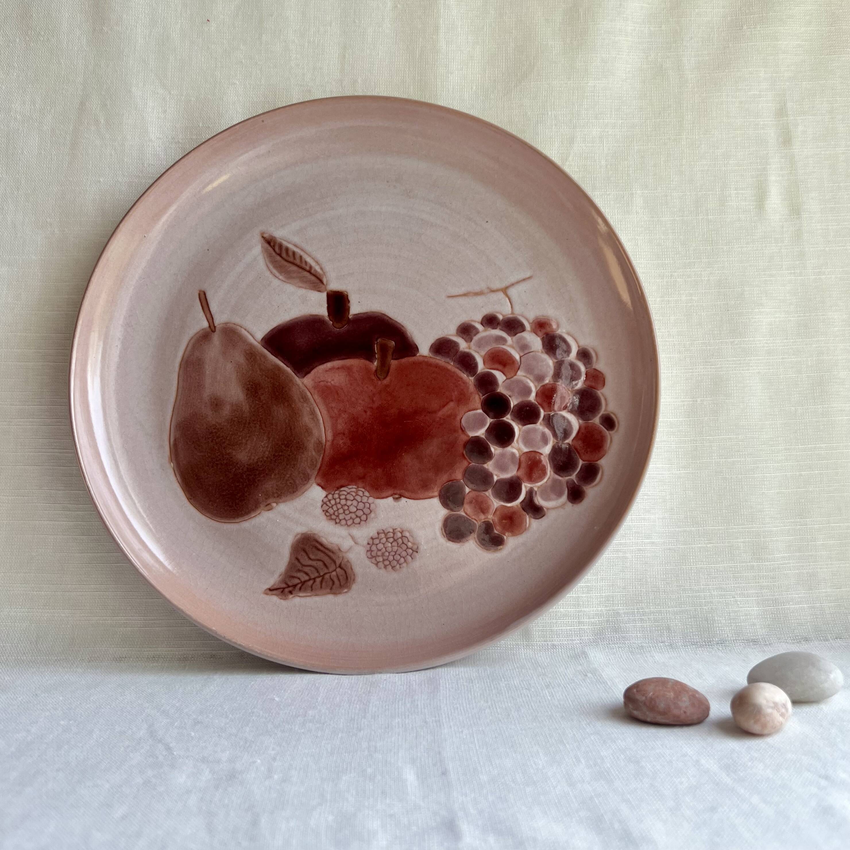 Ceramic Plate by Jean & Robert Cloutier – Still Life, 1960