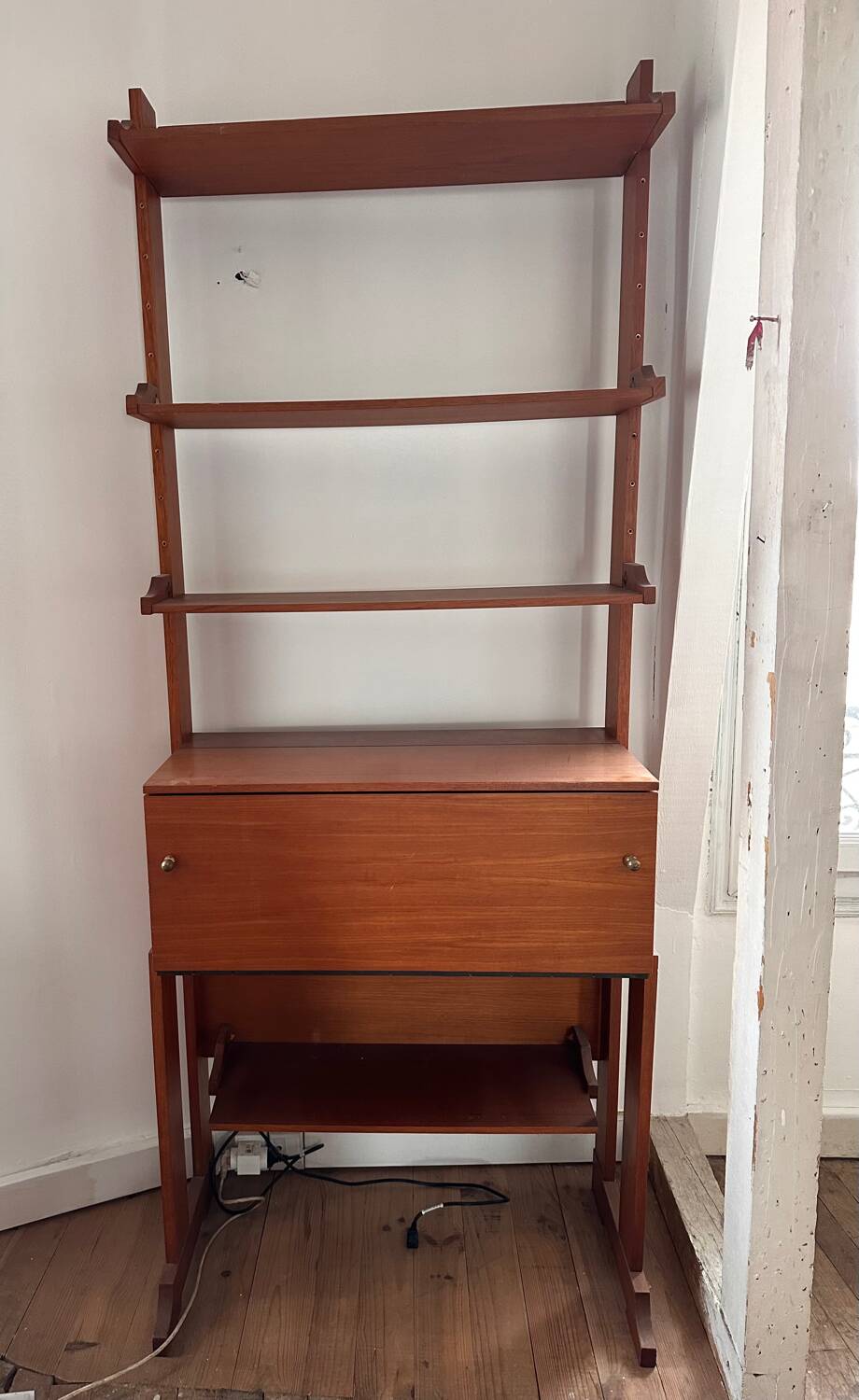 Vintage teak shelf/secretary