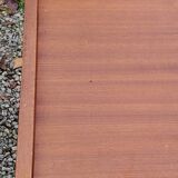 Pair of vintage mahogany sideboards with square metal legs from the 60s