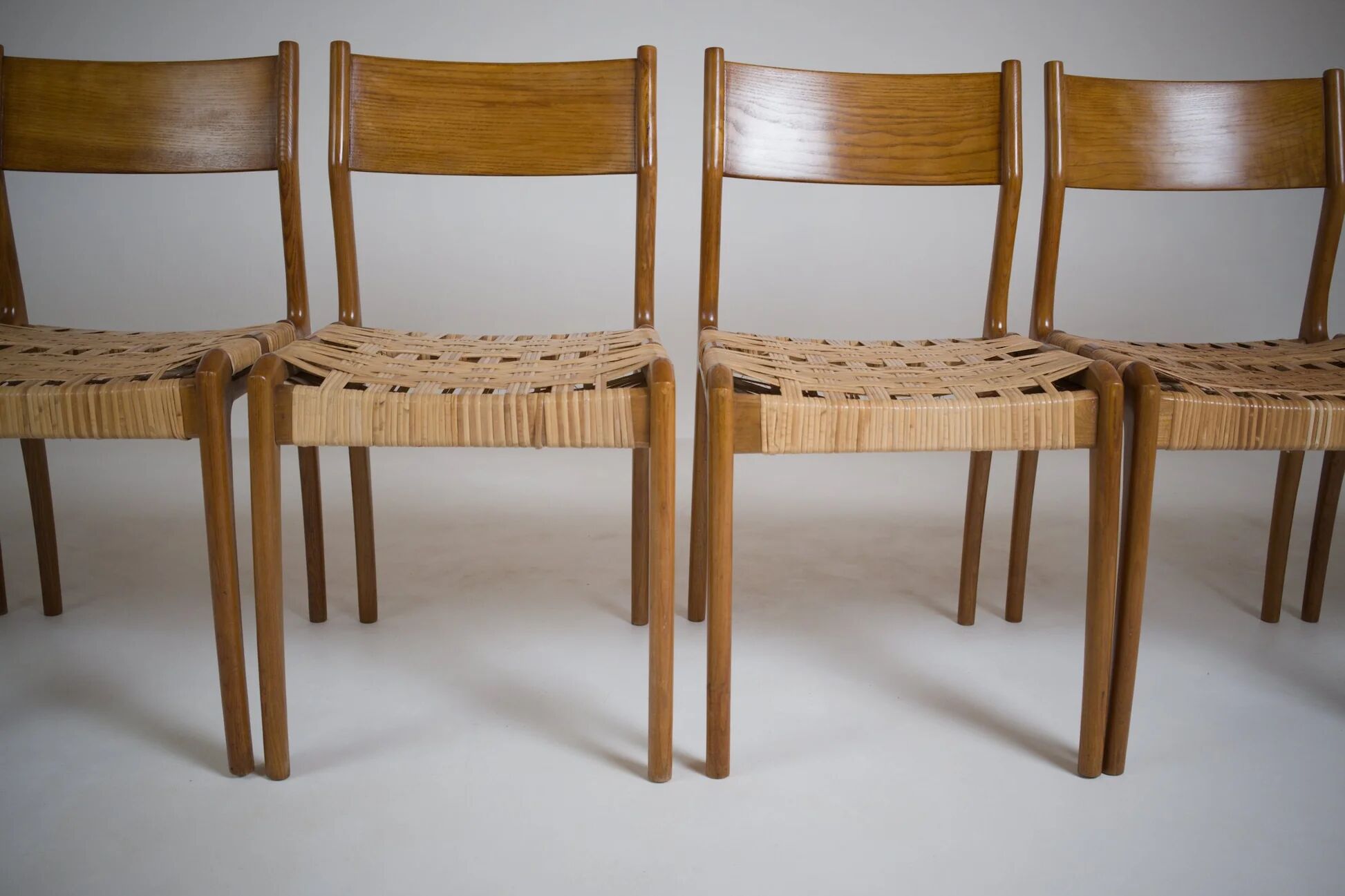 Set of 6 GESSEF chairs published by Consorzio Sedie Friuli, Italy, 1970s.