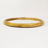 Wall-mounted, round bamboo mirror, Germany, 1970s.