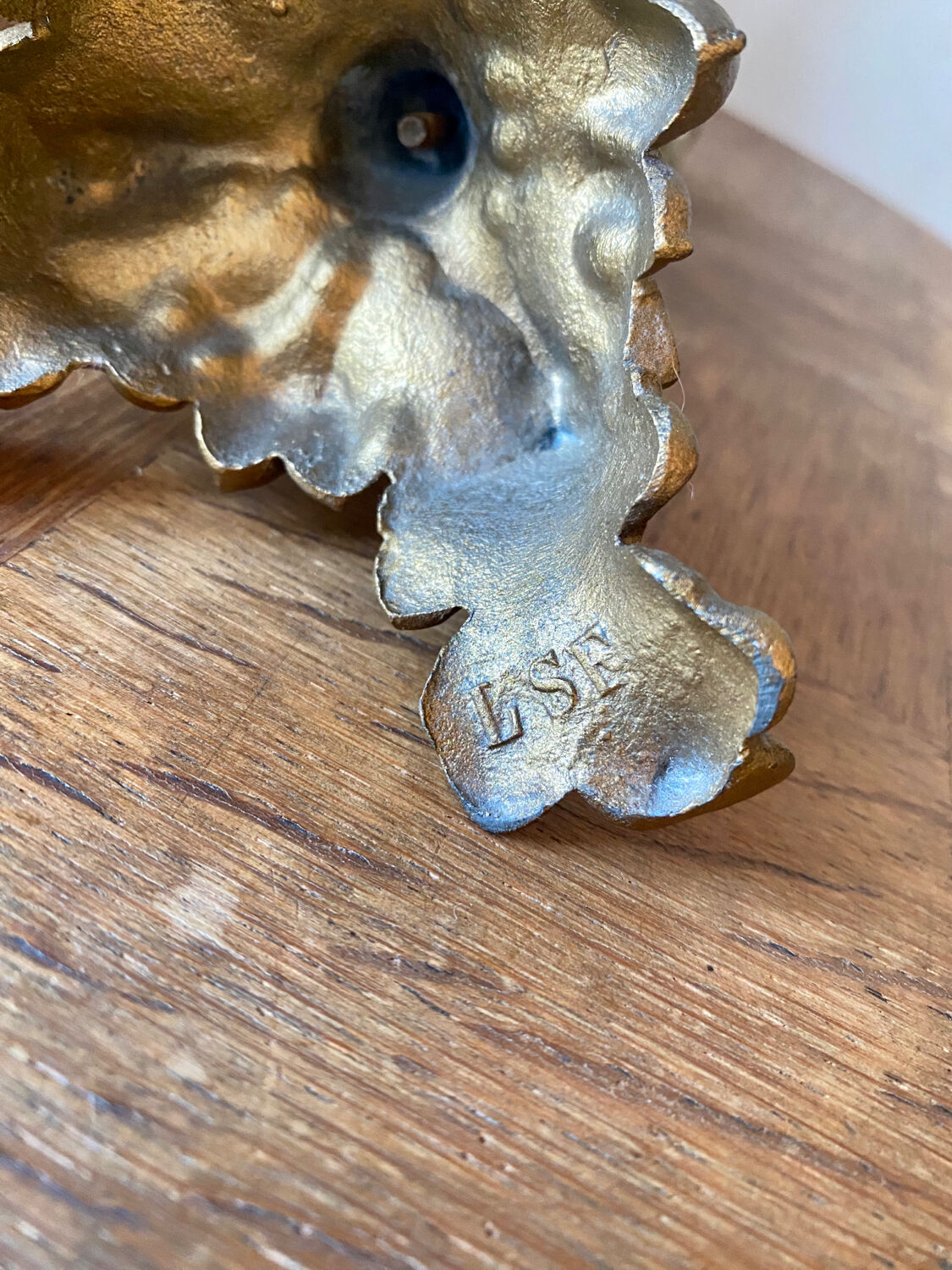 Late 19th century spelter candle holder