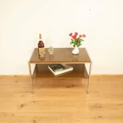 Television shelf, chrome frame with 2 levels, vintage from the 60s