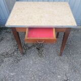 Old small table desk workshop Vintage with drawer