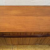 Mid-Century Retro Vintage Teak & Zebrano Wood Sideboard by Elliots of Newbu