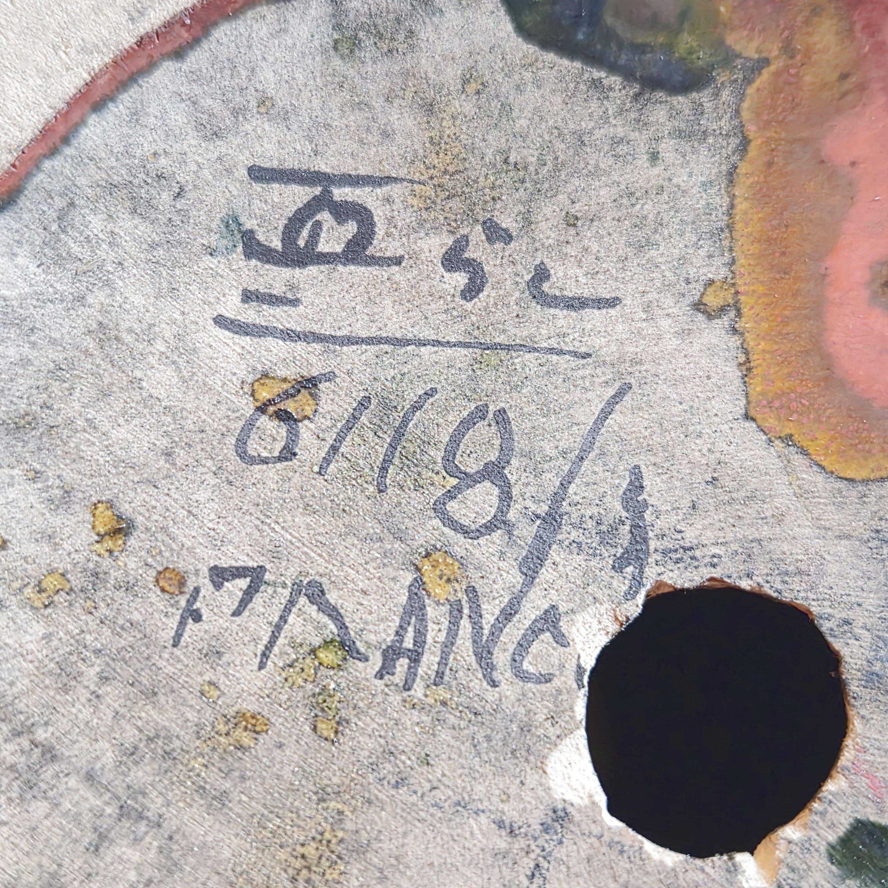 Art Deco lamp in flamed stoneware 1920