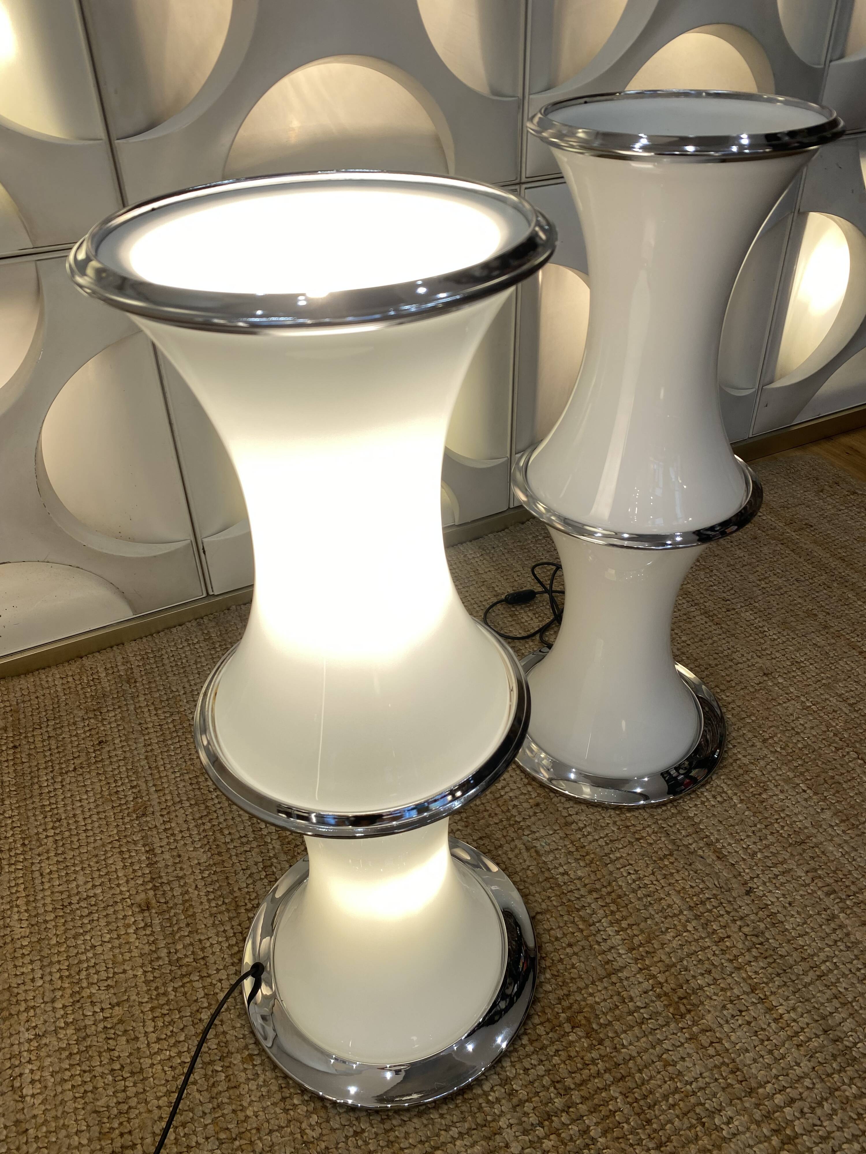 Enrico tronconi - pair of lamps model bamboo