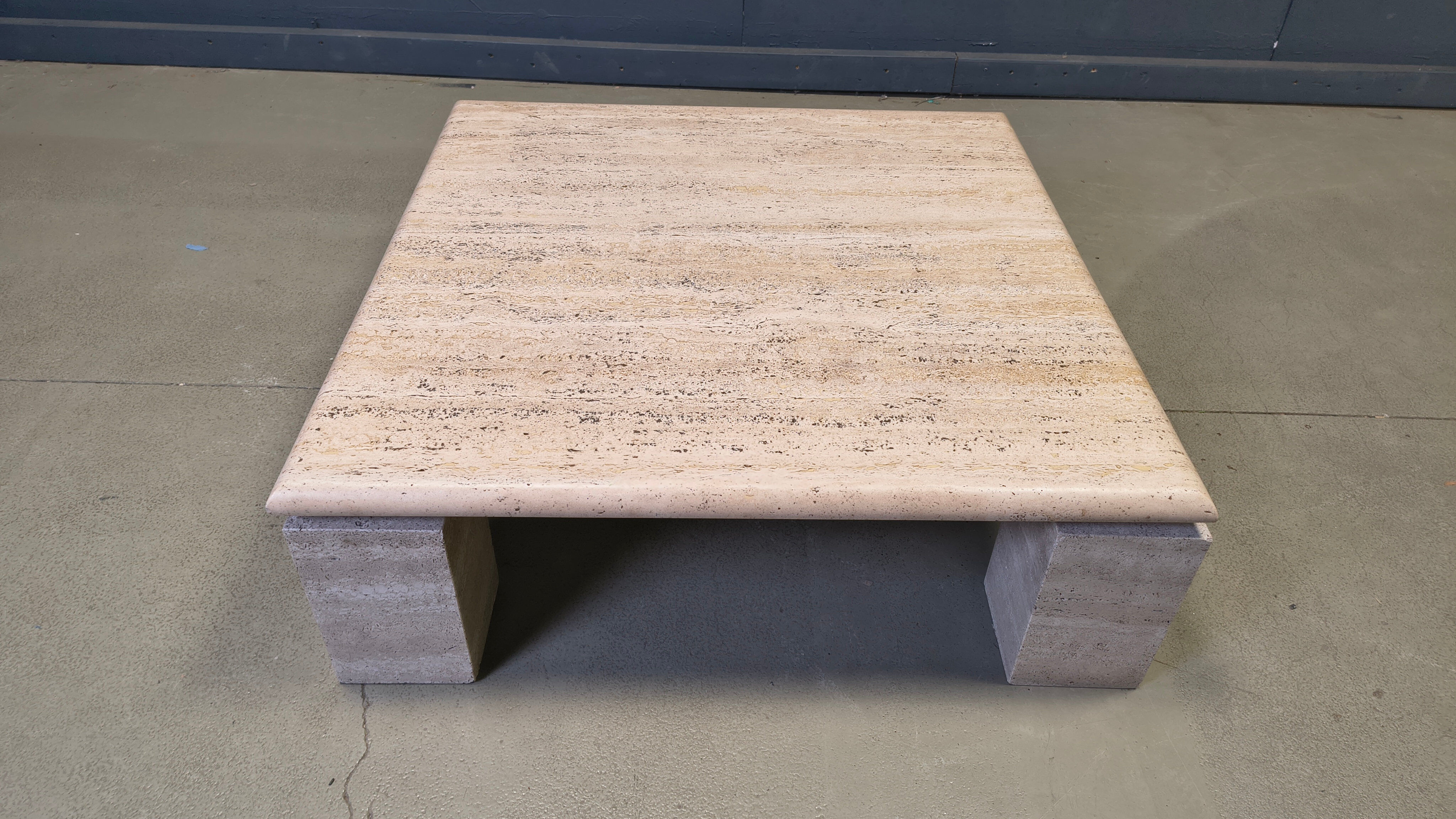 Travertine coffee table 1970s, Italy
