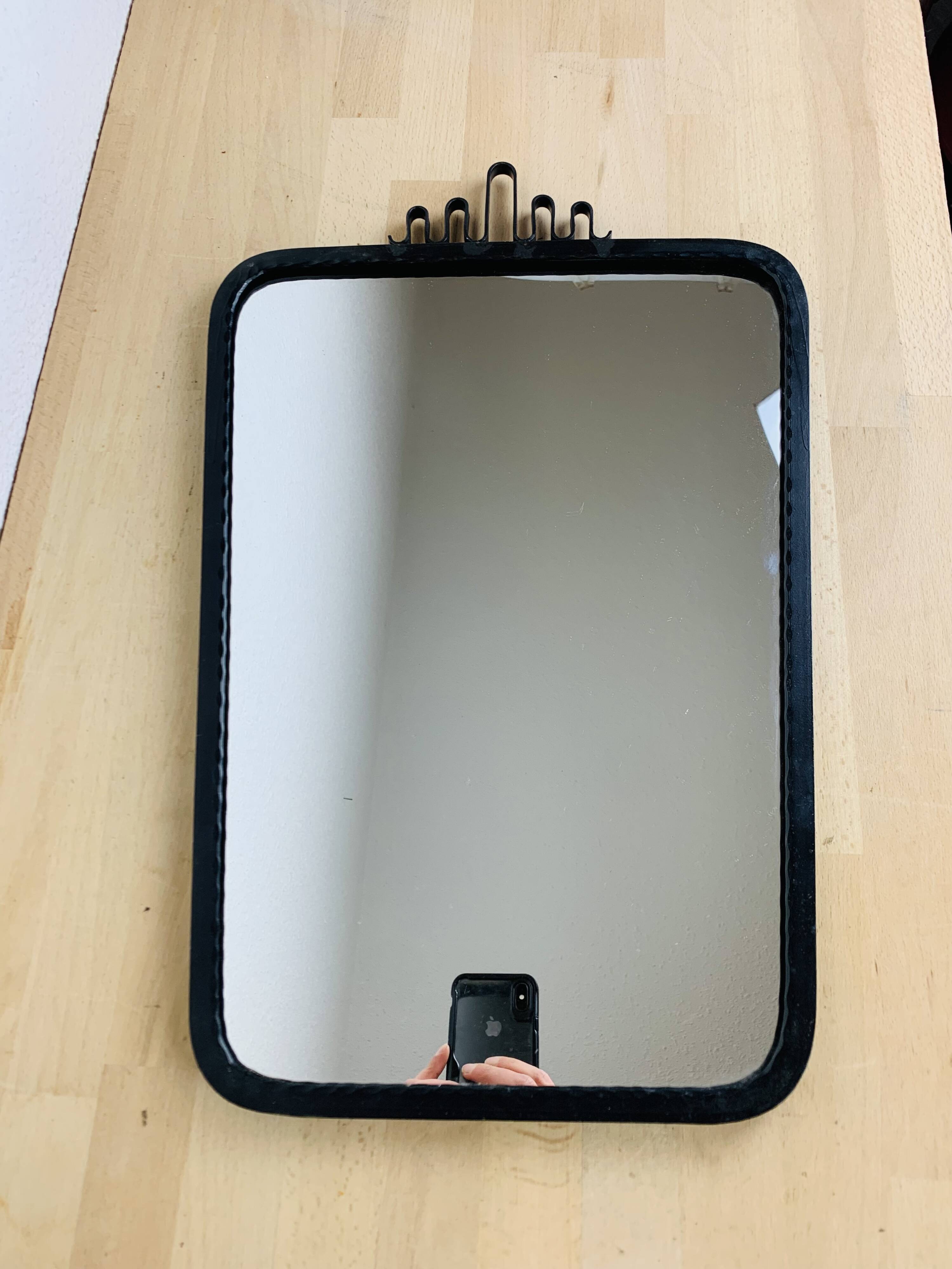 Wrought iron mirror from the 50s