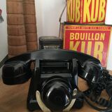 Telephone black bakelite littré