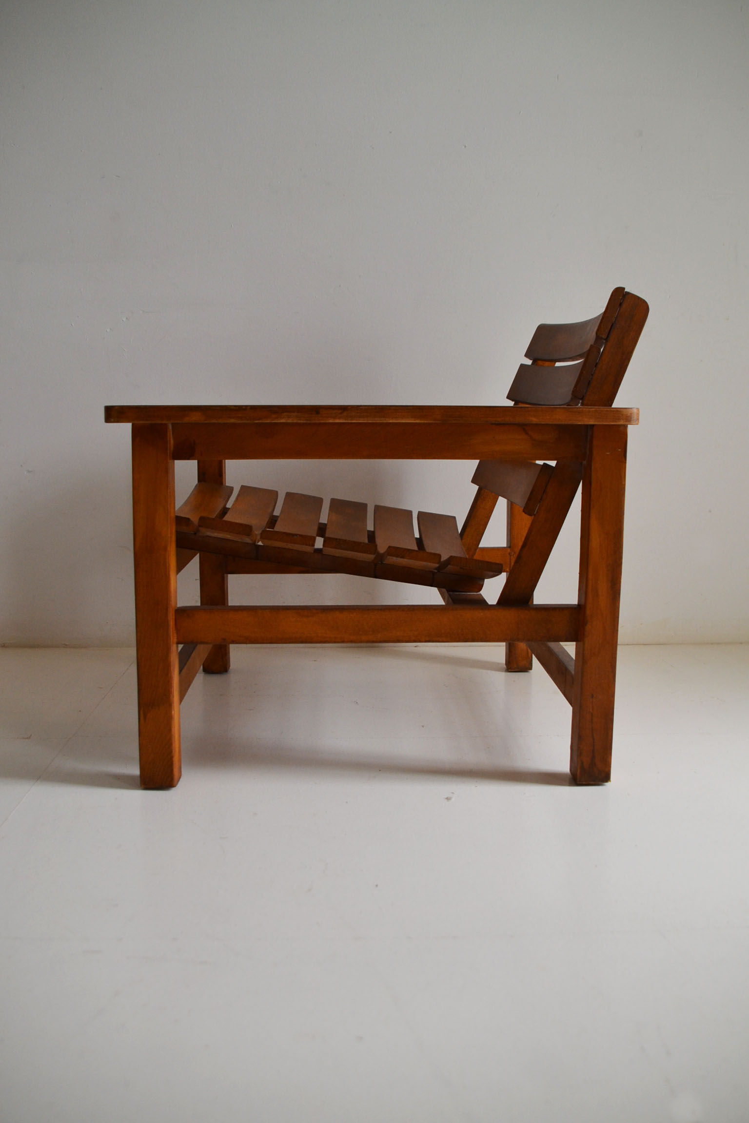 Massive wooden chair 1970