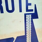 Sheet metal plate industrial vintage sign